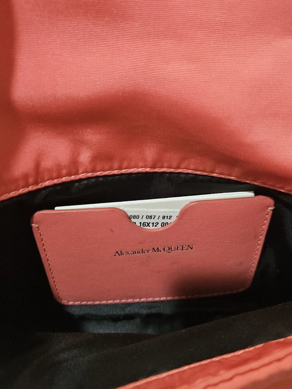 Alexander McQueen Coral Pink Crossbody with Silver Skull Detail